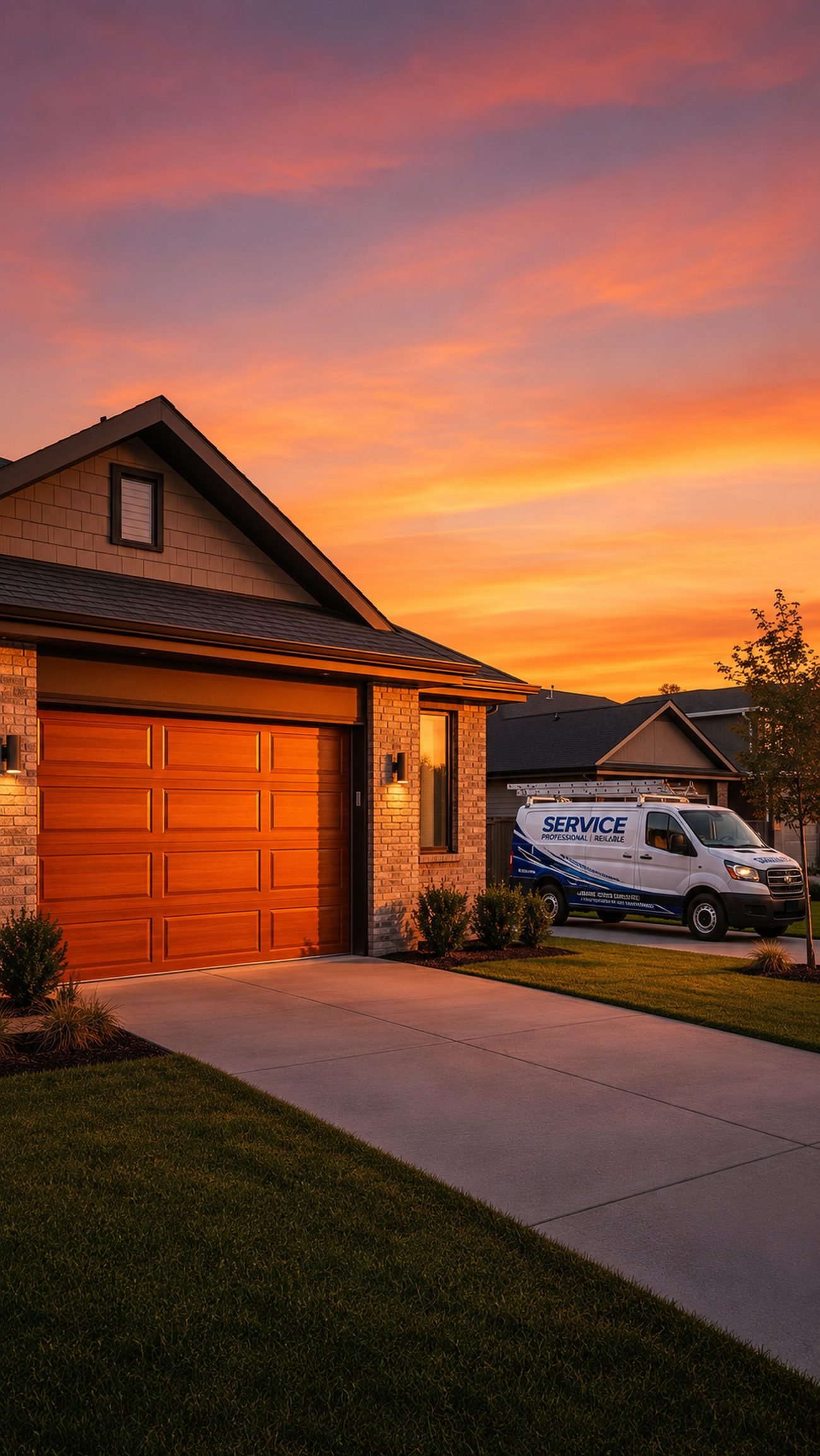 Modern garage door installation